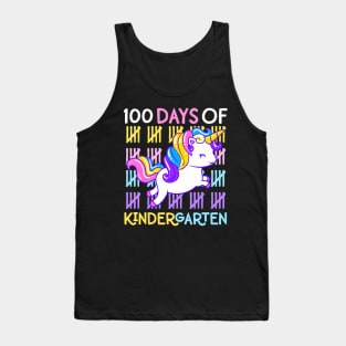 100 Days of Kindergarten Unicorn Teacher Girls Toddler Kids Tank Top